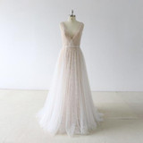 Backless boho bohemian Wedding Dress
