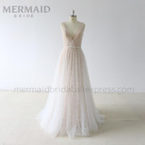 Backless boho bohemian Wedding Dress
