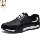 BACKCAMEL Male Shoes Casual Fashion Men's Genuine Leather Comfortable Shoes Lace-up Loafers British Business Flat Shoes for Man