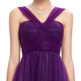 Grace Karin Evening Dress Soft Tulle Purple Elegant Long Formal Evening Gowns Backless Empire Waist Dinner Dresses Party Fashion Grace Karin Evening Dress Soft Tulle Purple Elegant Long Formal Evening Gowns Backless Empire Waist Dinner Dresses Party Fashion