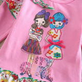 Girl children long-sleeved dress 2017 special offer clearance cotton embroidery flower dress for girls wearing baby dress L195