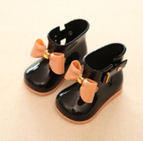 Girl Boots Baby Kids Rain Boots baby girls Rain Boots Warm Beauty Bow Rainboots Fashion Rubber Shoes Toddler Kids Jelly shoes