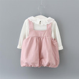 Girl babys of cute Princess Cotton Cartoon Set Babys girl in winter and Autumn for newborn clothes dress in 2016 children