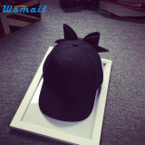 gilr  Hip Hop Cap 2017 hot  new Solid Bow Girl Cap Snapback Hip Hop Cap Flat