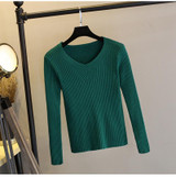 GIGIGO Thick Warm Knitted Women Sweater Autumn Winter Sexy Pullover Sweater High Elasticity V-Neck Soft Female Jumper GIGIGO Thick Warm Knitted Women Sweater Autumn Winter Sexy Pullover Sweater High Elasticity V-Neck Soft Female Jumper