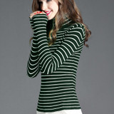 GIGIGO Autumn Winter Turtleneck Sweater Women Fashion Knitted Casual Pullover Long Sleeves Elasticity Femme jumper