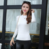 GIGIGO Autumn Winter Women Sweater Fashion Casual Pullovers Sweater High Elasticity Slim Long Sleeve Female Jumper