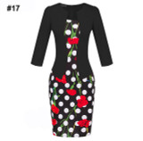 Gift Sashes Womens Elegant Belted Tartan Wear to Work Business Dress Lady Autumn Long Sleeve Plaid Office Pencil Dress Plus Size