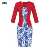 Gift Sashes Womens Elegant Belted Tartan Wear to Work Business Dress Lady Autumn Long Sleeve Plaid Office Pencil Dress Plus Size
