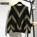 GIBSIE Plus Size Women Clothing 5XL 4XL Autumn Winter 2017 Ladies Casual Sweaters Fashion O-Neck Knitting Pullover Women Sweater