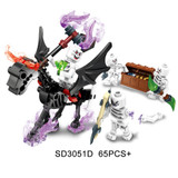 Ghost Tribes Series Knight Skeleton War Action Figures Building Block Compatible Legoe Enlighten Brick Toys For Children Friends