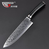 GHL 8" inches Damascus kitchen knives Damascus knife high quality VG10 Japanese steel chef knife Micarta handle free shipping GHL 8" inches Damascus kitchen knives Damascus knife high quality VG10 Japanese steel chef knife Micarta handle free shipping