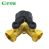 Gesu Water Connectors Y Connectors Water Hose Connector Two-Way Metal Garden Spliter Pipe Fittings Manifold Connectors NH7405YFM
