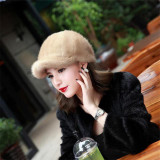 Genuine Winter 2015 Mink Fur Hat cap in women clothing Fur Headdress Warm Fashion Cap Hats Headgear
