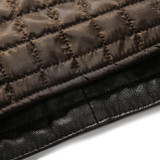 Genuine Sheepskin Leather Jacket Mens Black Jacket, High Quality Warm Leather Coat 9920