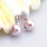 Genuine Natural Pearl earrings for women,freshwater white pearl earrings 925 silver earrings jewelry daughter birthday gift