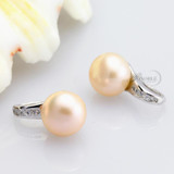 Genuine Natural Pearl earrings for women,freshwater white pearl earrings 925 silver earrings jewelry daughter birthday gift