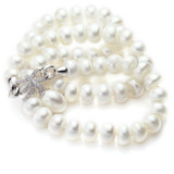 Genuine natural pearl necklace pendant jewelry real wedding freshwater pearl necklaces women birthday anniversary best gift