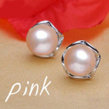 Genuine natural pearl earrings for women wedding black pearl earrings 925 sterling silver jewelry girl best birthday gift white