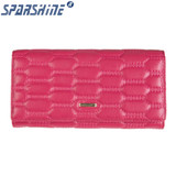 Genuine Leather Women Wallet Cowhide Purse Women Long Plaid Wallets Brand Designer Zipper Hasp Clutch Wallet Female Card Holder