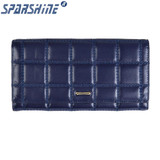 Genuine Leather Women Wallet Cowhide Purse Women Long Plaid Wallets Brand Designer Zipper Hasp Clutch Wallet Female Card Holder