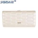 Genuine Leather Women Wallet Cowhide Purse Women Long Plaid Wallets Brand Designer Zipper Hasp Clutch Wallet Female Card Holder