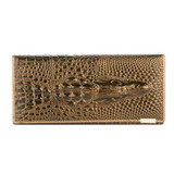 Genuine Leather Women Wallet Crocodile Head Cow Leather Wallet Fashion Women Purse 3D Long designer Money Clip Carteira Feminina