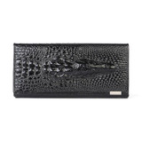 Genuine Leather Women Wallet Crocodile Head Cow Leather Wallet Fashion Women Purse 3D Long designer Money Clip Carteira Feminina