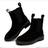 Genuine Leather Women Chelsea Boots Brand Winter Warm Short Ankle Boots Plus Size Platform Single Flats Martin Shoes Woman 30