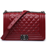 Genuine Leather Woman Bag Promotional Ladies Luxury Dermis Handbag Chain Shoulder Bag Plaid Women Crossbody Bag