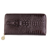 Genuine Leather Wallet Women Luxury Brand Alligator Vintage Zipper Women's Wallets and Purses Designer Female Slim Coin Purse