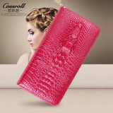 Genuine Leather Wallet Women Luxury Brand Alligator Vintage Zipper Women's Wallets and Purses Designer Female Slim Coin Purse