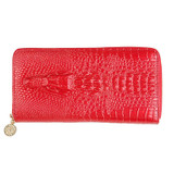 Genuine Leather Wallet Women Luxury Brand Alligator Vintage Zipper Women's Wallets and Purses Designer Female Slim Coin Purse
