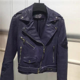 Genuine Leather Sheepskin Jacket Women Spring Autumn Rivet Real Leather Coat Fashion Bright Color Single Leather Jacket Female