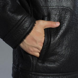 Genuine Leather Motorcycle Jacket Fashion Casual Winter Stand Collar Natural Import Sheepskin Jacket Tops Black Jacket Leather