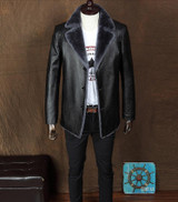 Genuine Leather men's coat Man Cow leather jacket Wool inside a suit winter jackets High Quality Leather coats Free Shipping