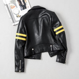 Genuine Leather Jacket Women Short Female Sheepskin Coat Lady Locomotive Style Sheepskin Coat Real Sheep Leather Jacket