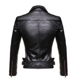 Genuine Leather Jacket Women Sheepskin fashion covered button Jaqueta De Couro Womens Coats And Jackets Winter 2016 Black