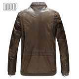 Genuine leather jacket men sheepskin rock coats motorcycle jacket chaqueta moto hombre veste cuir homme cappotto free ship LT049