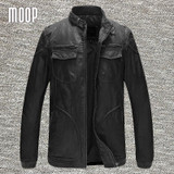 Genuine leather jacket men sheepskin rock coats motorcycle jacket chaqueta moto hombre veste cuir homme cappotto free ship LT049