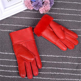 Genuine Leather Gloves for 4-8 year-old Children Winter Warm Wool Fur Gloves Minttens Natural Sheepskin Gloves for Kids
