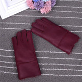 Genuine Leather Gloves for 4-8 year-old Children Winter Warm Wool Fur Gloves Minttens Natural Sheepskin Gloves for Kids
