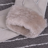Genuine Leather Gloves for 4-8 year-old Children Winter Warm Wool Fur Gloves Minttens Natural Sheepskin Gloves for Kids