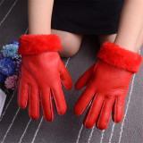 Genuine Leather Gloves for 4-8 year-old Children Winter Warm Wool Fur Gloves Minttens Natural Sheepskin Gloves for Kids
