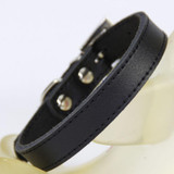 Genuine Leather Dog Collar Simple Design Puppy Harness Adjustable Small Dog Neck Strap Collar