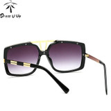 DRESSUUP Oversized Sunglasses Men Brand Designer Fashion Sun Glasses Shades Male Mirror Glasses Oculos De Sol Masculino