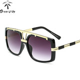DRESSUUP Oversized Sunglasses Men Brand Designer Fashion Sun Glasses Shades Male Mirror Glasses Oculos De Sol Masculino