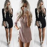Dress 2017 Women Summer Dresses Summer Sleeve Casual Shirt Dress Mini Vintage Party Dresses