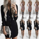 Dress 2017 Women Summer Dresses Summer Sleeve Casual Shirt Dress Mini Vintage Party Dresses