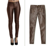 Dreamskull Women's Stretchy Skinny Motorcycle Pu Leather Pants Sexy Leggings